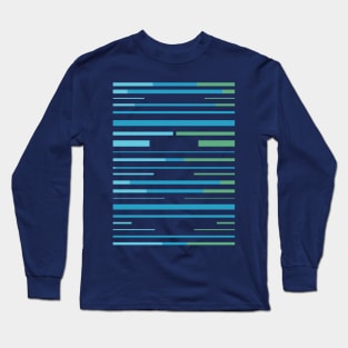 blue green lines Long Sleeve T-Shirt